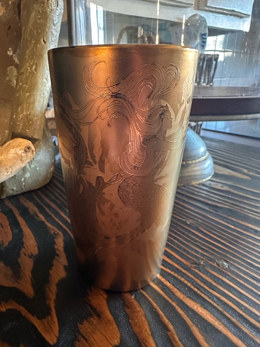 Starbucks Bronze-Toned 12oz Mug EUC